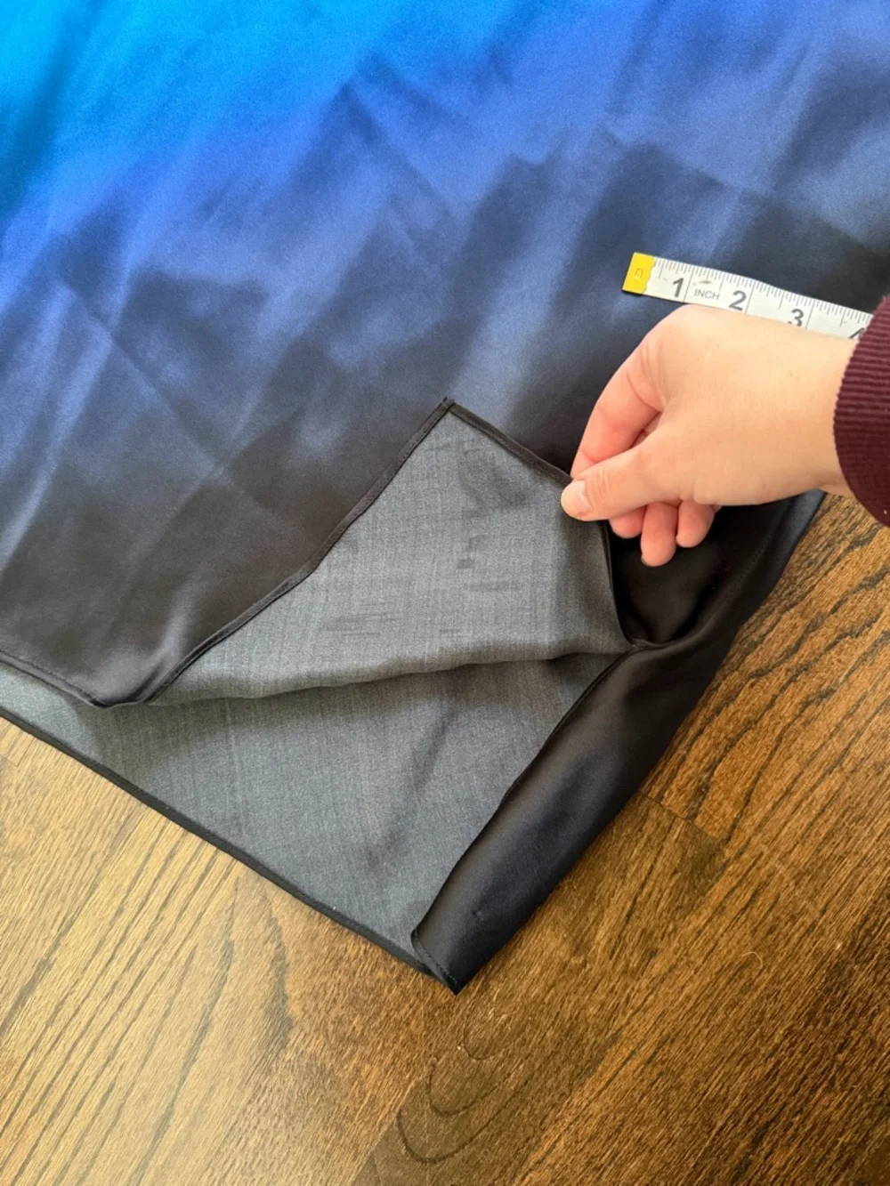 NWT Cami NYC Teal to Deep Blue Gradient Slip Midi Dress - Picture 7 of 9